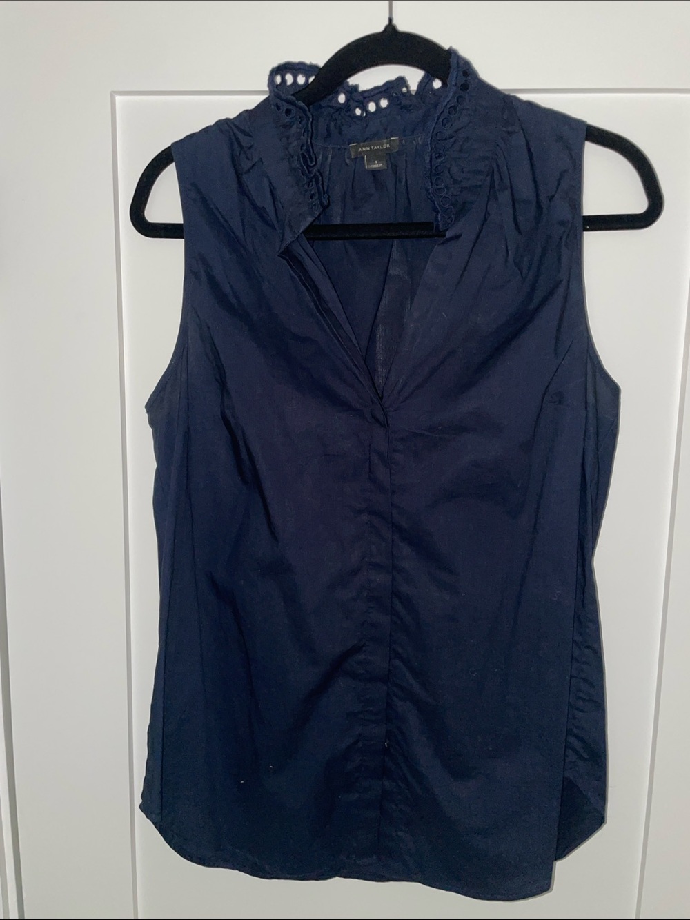 Ann Taylor Sleeveless Blouse in Blue Size Small Like New
